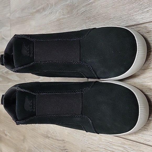 Sorel Size 6 Black Out N About Pull On Wedge Booties - Picture 5 of 10